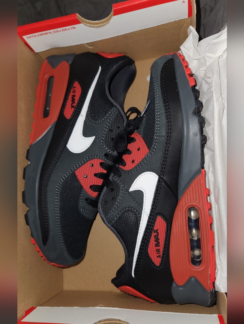 Nike Airmax 90 Anthracite Mystic Red - White